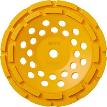 GRINDING SANDING POLISHING ACCESSORIES | Dewalt DW4775 7 in. Double Row Diamond Cup Grinding Wheel
