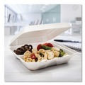  | Dart 80HT3R 3-Compartment 7.5 in. x 8 in. x 2.3 in. Foam Hinged Lid Containers - White (200/Carton) image number 6