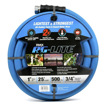 GARDEN HOSES | BluBird BluBird AG-Lite 1 in. x 25 ft. Rubber Water Garden Hose - BSALONE25