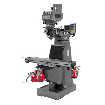 JET JTM-4VS 230/460V Variable Speed Milling Machine with 3-Axis ACU-RITE VUE DRO (Knee) and Powerfeeds - JT9-690418