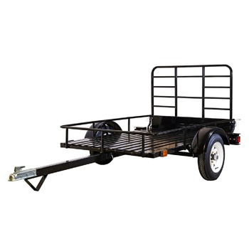 UTILITY TRAILER | Detail K2 4 ft. x 6 ft. Powder-Coated Open Side Multi Purpose Utility Trailer - Black - MMT4X6O