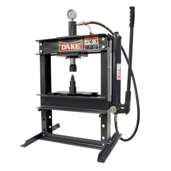 PRODUCTS | Dake Model B-10 10-Ton Manual Powered H-Frame Utility Hydraulic Bench Press - D-972200