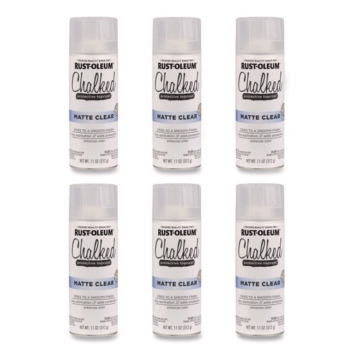 Paint | Rust-Oleum 302599 Ultra Matte Chalked Paint, Matte Clear, 12 oz Aerosol Can, 6/Carton image number 0