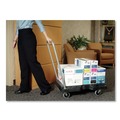 Customer Appreciation Sale! Save up to $60 on Select Tools | Rubbermaid Commercial FG440100BLA 20.5 in. x 32.5 in. x 35 in. 500 lbs. Capacity Triple Trolley Platform Truck with Angled-Loop Handle - Black image number 3