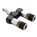 Air Chisels | Dewalt DXCM041-0118 2-Way 360-Degrees Swivel Air Hose Splitter image number 1