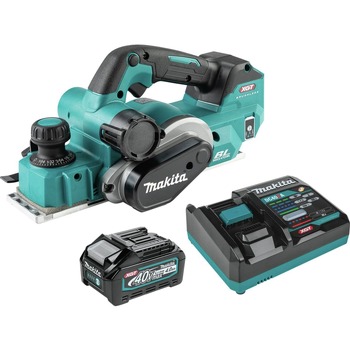 POWER TOOLS | Makita 40V MAX XGT Brushless Lithium-Ion 3-1/4 in. Cordless AWS Capable Planer Kit (4 Ah) - GPK01M1