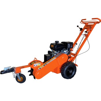 CHIPPERS AND SHREDDERS | Power King 14 HP Powered by KOHLER Command PRO Gas Engine Electric Start 12 in. x 3.5 in. Self-Propelled Stump Grinder with (9) Extra Teeth/Tow Bar/Cover - PK0803-SP