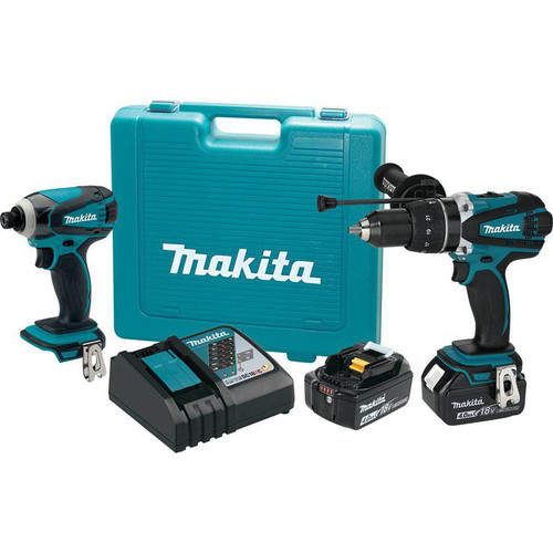 Combo Kits | Makita XT218MB 18V LXT 4.0 Ah Cordless Lithium-Ion Impact Driver and Hammer Drill Driver Combo Kit image number 0