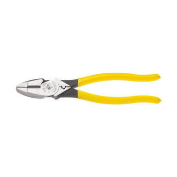 Klein Tools D213-9NE-CR 9 in. Lineman's Crimping Pliers with Streamlined High-Leverage Design