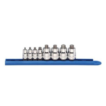 GearWrench 8-Piece 1/4 in. and 3/8 in. Drive Metric Stubby Hex Bit Socket Set - 80281