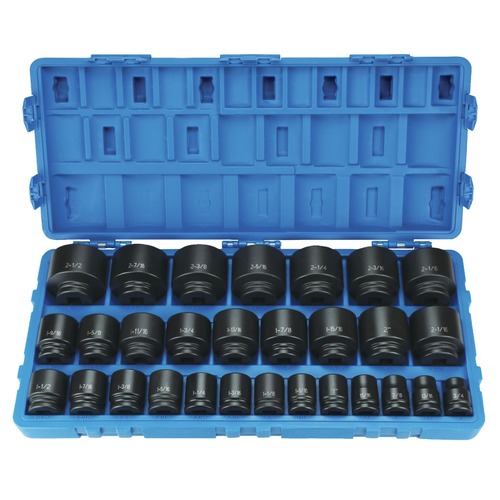 Automotive | Grey Pneumatic 8029 3/4 in. Dr 6 Pt SAE Master Impact Socket Set, 29 pc image number 0