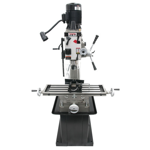 Milling Machines | JET JT9-351143 JMD-40GHPF Geared Head Mill Drill with Power Downfeed, Newall DP700 2-Axis DRO and X-Powerfeed image number 0