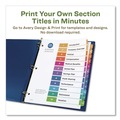 July Member-Exclusive Offer Save 10% off on One Item | Avery 11083 Ready Index 11 in. x 8.5 in. 12-Tab 1 to 12 Customizable Table of Contents Dividers with Multicolor Tabs - White (3/Pack) image number 5