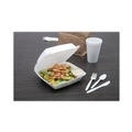  | Dart 85HT1R 8.38 in. x 7.78 in. x 3.25 in. 1-Compartment Foam Hinged Lid Containers - White (200/Carton) image number 4