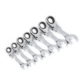 Ratcheting Wrenches | GearWrench 9570 7-Piece SAE Stubby Flex Head Combination Ratcheting Wrench Set image number 0
