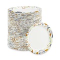  | Boardwalk BWKDEER6PLT 6 in. Diameter Coated/Soak Proof Deerfield Printed Paper Plates - Multicolor (250/Pack, 4 Packs/Carton) image number 1