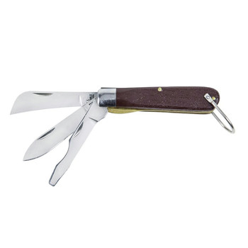 Klein Tools 3 Blade Pocket Knife with Screwdriver - 1550-6