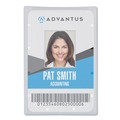 July Member-Exclusive Offer Save 10% off on One Item | Advantus 97100 2.31 in. x 3.69 in. Horizontal ID Card Holder with 2.13 in. x 3.38 in. Insert - Clear (25/Pack) image number 0