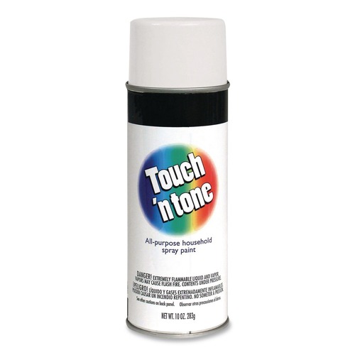 Paint | Rust-Oleum 55280830 Touch'n Tone 10 oz. Aerosol Can Spray Paint - Flat White (6/Carton) image number 0