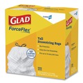  | Glad 78526 13 Gallon 0.72 mil 24 in. x 27.38 in. Tall Kitchen Drawstring Trash Bags - Gray (100/Box) image number 1