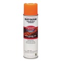Paint | Rust-Oleum 264697 Industrial Choice 17 oz. Aerosol Can Water-Based Construction Marking Paint - Gloss Fluorescent Orange (12/Carton) image number 0