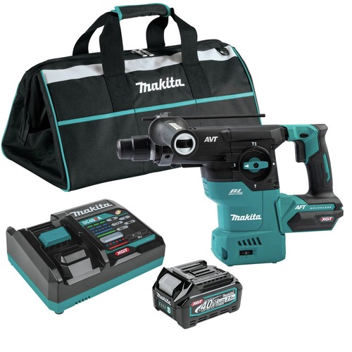 Clearance Center | Makita GRH08M1 40V Max XGT Brushless Lithium-Ion 1-3/16 in. Cordless AVT AWS Rotary Hammer Kit (4 Ah) image number 0
