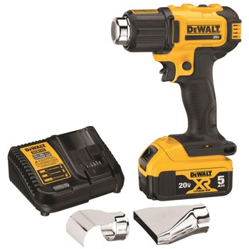 HEAT GUNS | Dewalt 20V MAX Brushed Lithium-Ion Cordless Heat Gun Kit (5 Ah) - DCE530P1