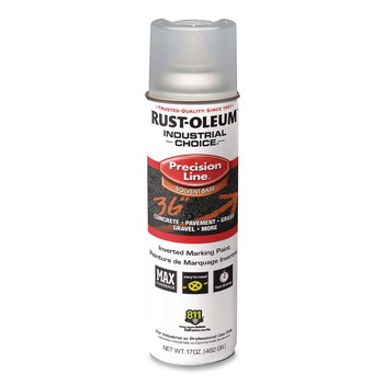 AUTO CARE AND DETAILING | Rust-Oleum Industrial Choice M1600 System 17 oz. Aerosol Can Solvent-Based Precision Line Marking Paint - Flat Clear (12/Carton) - 1601838V