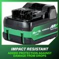 Batteries | Metabo HPT 382309M 18V/36V MultiVolt 5 Ah/2.5 Ah Lithium-Ion Water and Impact Resistant Battery image number 2