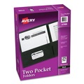 July Member-Exclusive Offer Save 10% off on One Item | Avery 47988 40 Sheet Capacity 11 in. x 8.5 in. Two-Pocket Folder - Black (25/Box) image number 0