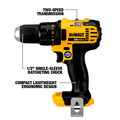 Combo Kits | Dewalt DCK521D2 20V MAX Compact Lithium-Ion Cordless 5-Tool Combo Kit (2 Ah) image number 5