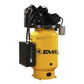 Stationary Air Compressors | EMAX ESP10V120V1K Silent Air Industrial 10 HP 120 gal. V4 38 CFM 1-Phase 2-Stage Vertical Stationary Electric Air Compressor with EFKIT008AWBS Maintenance Kit image number 0