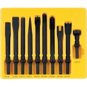 PRODUCTS | Grey Pneumatic 10-Piece .401 Shank General Service Chisel Set - CS110