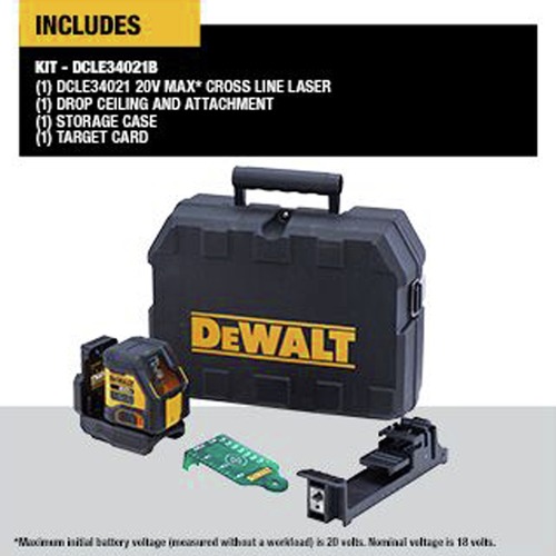 Dewalt 20V MAX Lithium-Ion Cordless Green Cross Line Laser (Tool