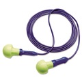 Ear Plugs | 3M 318-1001 E-A-R Push-Ins 28 dB NRR Corded Reusable Earplugs - Blue/Yellow (100/Box) image number 0