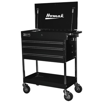 TOOL CARTS AND CHESTS | Homak 3-Drawer 34 in. Professional Service Cart - Black - BK05500200