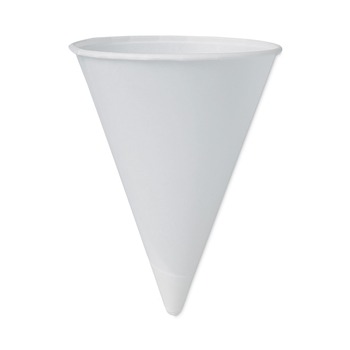 SOLO 4BR-2050 4 oz. Paper Cone Cups for Cold Water - White (200/Pack)