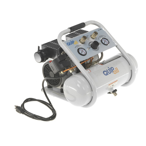 Clearance Center | Quipall 2-1-SIL 1 HP 1.6 Gallon Oil-Free Hotdog Air Compressor image number 0