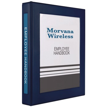 Avery 11 in. x 8.5 in. 1 in. Capacity 3 Rings Framed View Heavy-Duty Binders - Navy Blue - 68055