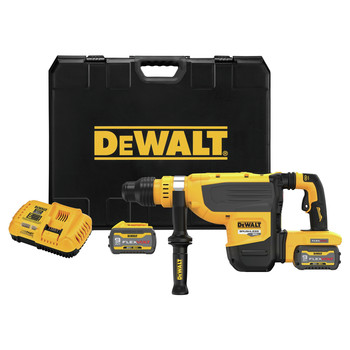 Dewalt 60V MAX Brushless Lithium-Ion 1-7/8 in. Cordless SDS MAX Combination Rotary Hammer Kit with 2 Batteries (9 Ah) - DCH735X2