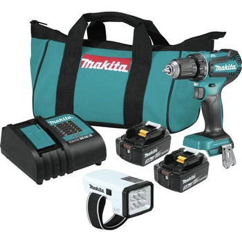 DRILLS | Makita 18V LXT Brushless Lithium-Ion 1/2 in. Cordless Drill Driver Kit with LED Flashlight and 2 Batteries (3 Ah) - XFD131X2