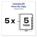  | Avery 11516 Print-On 11 in. x 8.5 in. 5-Tab Customizable Unpunched Dividers - White (5/Pack) image number 4