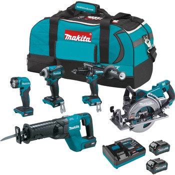 PRODUCTS | Makita 40V MAX XGT Brushless Lithium-Ion Cordless 5-Tool Combo Kit with 2 Batteries (4 Ah) - GT500M