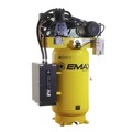 Stationary Air Compressors | EMAX ESS07V080Z1K Silent Air Industrial 7.5 HP 80 gal. 3 Cylinder MAX FLO 2-Stage 1-Phase 35.2 CFM Air Compressor with EFKIT008AWBS Maintenance Kit image number 0