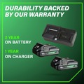 Battery and Charger Starter Kits | Metabo HPT UC18YKSLQBYM (2-Pack) 18V 2 Ah Lithium-Ion Batteries and Charger Kit image number 8