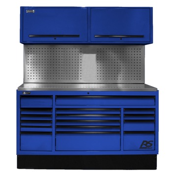 TOOL STORAGE | Homak 72 in. CTS Conversion Kit with Tool Board Backsplash - Blue - BLCTS72004
