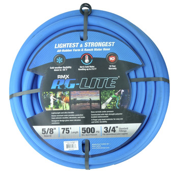 OUTDOOR TOOLS AND EQUIPMENT | BluBird BluBird AG-Lite 5/8 in. x 75 ft. Hot and Cold Water Rubber Garden Hose - BSAL5875