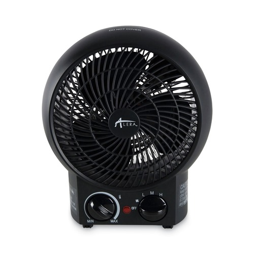 Portable Heaters | Alera ALEHEFF10B 1500 Watts 8.25 in. x 4.37 in. x 9.5 in. Heater Fan - Black image number 0