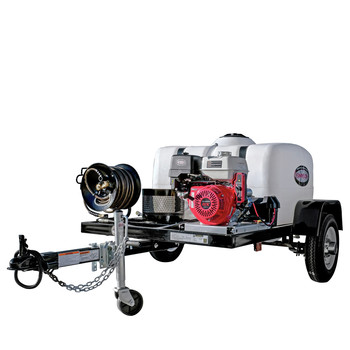 PRESSURE WASHERS AND ACCESSORIES | Simpson Trailer 4200 PSI 4.0 GPM Cold Water Mobile Washing System Powered HONDA - 95003