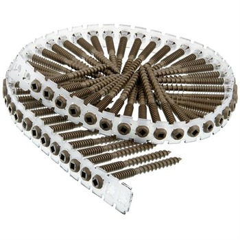 COLLATED SCREWS | SENCO 2-1/2 in. #8 Exterior Brown Composite Decking Screws (800-Pack) - 08S250W497